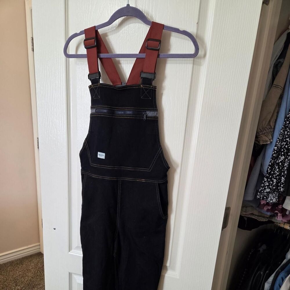 Rip-curl Women's Black and Navy Dungarees-overalls